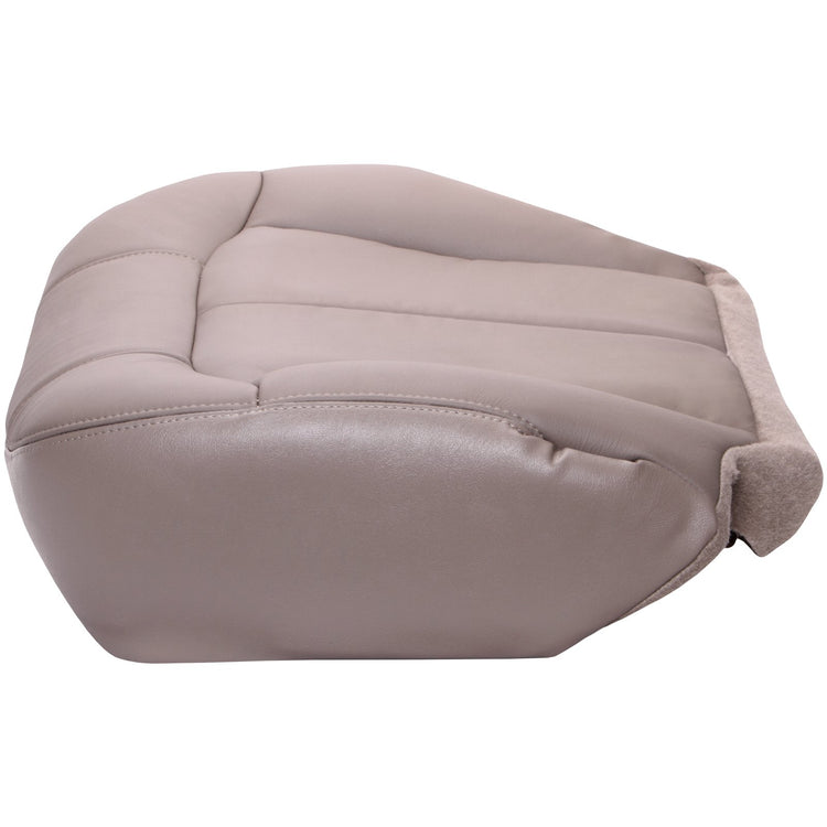 1999 GMC Sierra 2500 - Front Driver Bottom Seat Cover, Medium Neutral OEM Material Config. Leather/Vinyl
