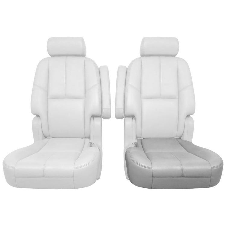 2007- 2008 Cadillac Escalade ESV , Bucket Second Row Driver Side Bottom Cover with Perf, Very Light Cashmere Leather/Vinyl