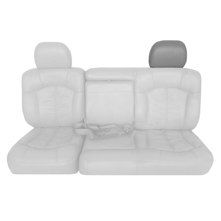 2000-2002 Chevrolet Tahoe LS or LT, Second Row Driver Side Headrest Cover, Medium Dark Pewter Vinyl
