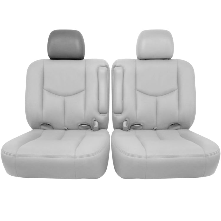 2003- 2006 GMC Yukon Denali, Bucket Second Row Passenger Side Headrest Cover, Medium Dark Pewter Vinyl