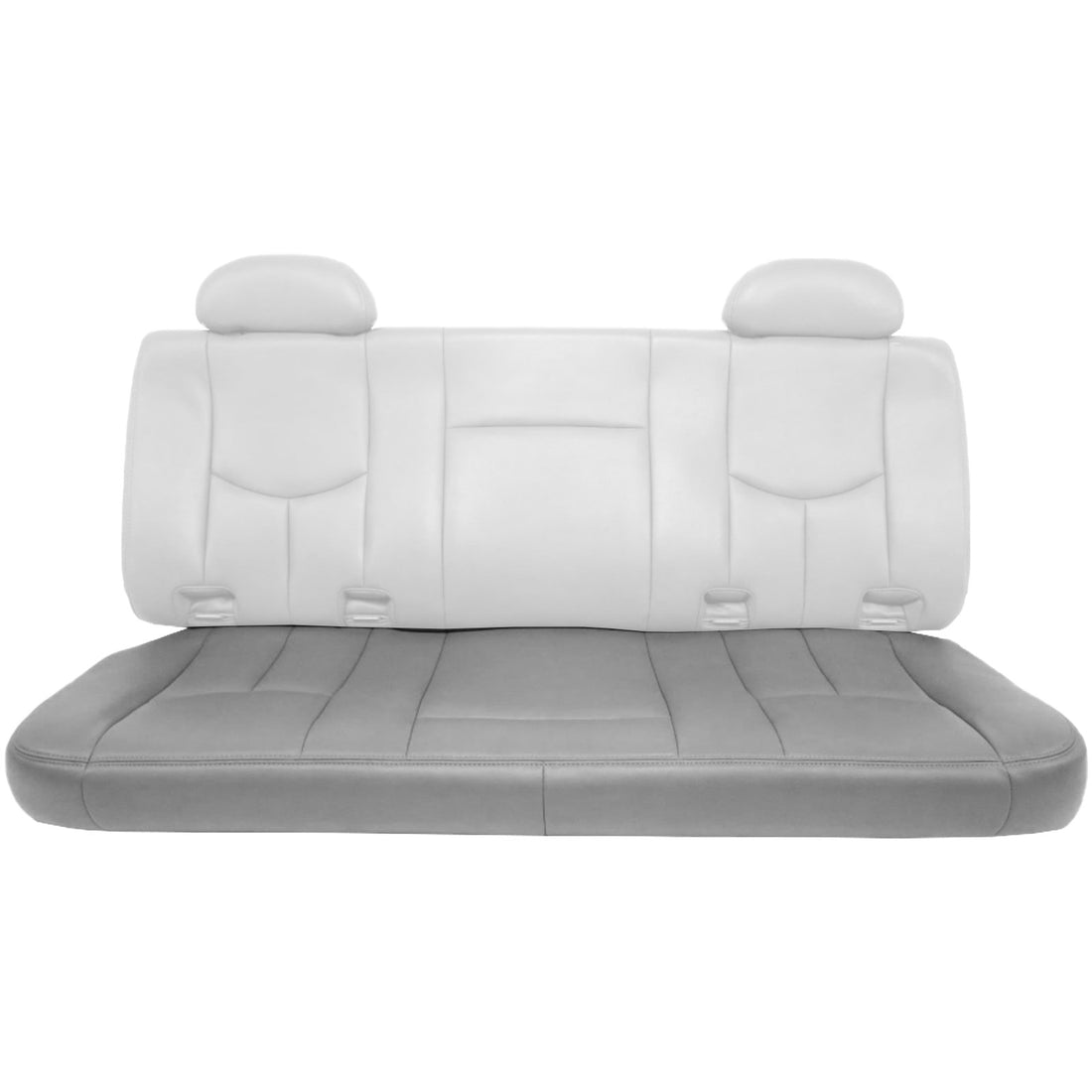 Front view of seat cover in Very Dark Pewter for Chevrolet Silverado