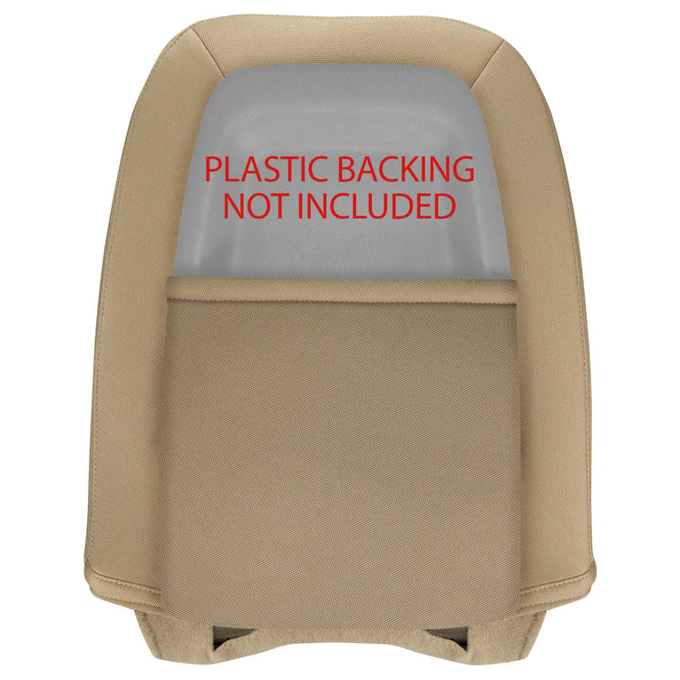 2007 - 2008 Chevrolet Tahoe LT - Driver Side Top Replacement Seat Cover - Light Cashmere Cloth
