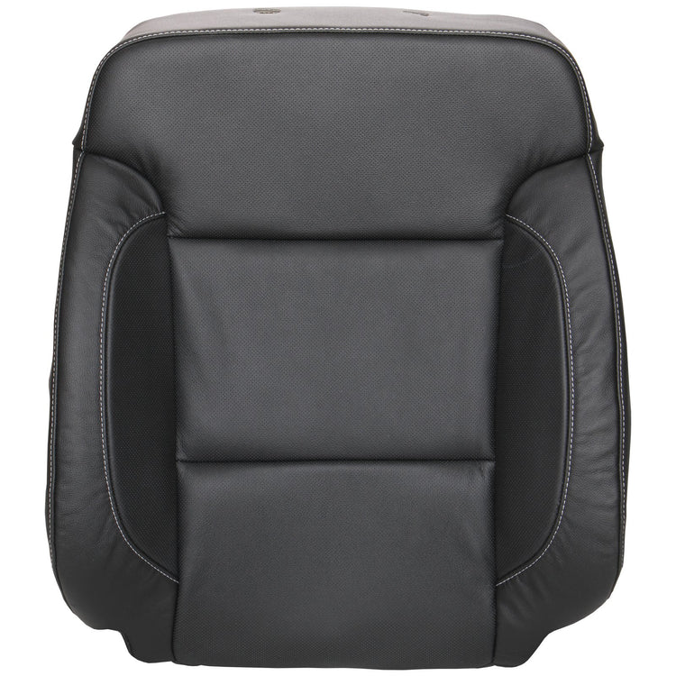 2017 - 2020 Chevrolet Suburban Premier - Driver Side Top Cover - Material Config OEM Leather/Vinyl - Jet Black - For Heated and Cooled Seats - Compatible with Inboard and Outboard Airbags