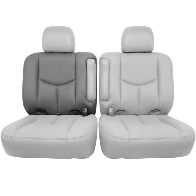 2003- 2006 GMC Yukon XL Denali, Bucket Second Row Passenger Side Top Cover, Medium Dark Pewter with Medium Dark Pewter IIInsert Vinyl