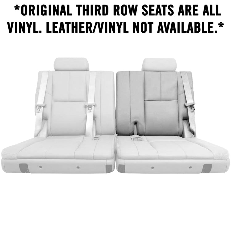 2007 - 2008 Chevrolet Suburban LT Z71, Third Row Driver Side Top Cover, Ebony with Light Titanium Insert Vinyl