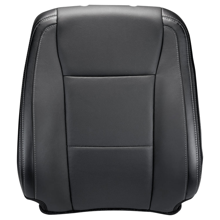 2017 - 2018 Ford F350 Lariat - Super Crew - Front Row Driver Side Top Cover - Ebony - OEM Config. Leather/Vinyl - Side Impact Airbag Compatible - For Lariat Edition WITHOUT Heated & Cooled Seats. Matches OEM Part # HC3Z-2664417-AC