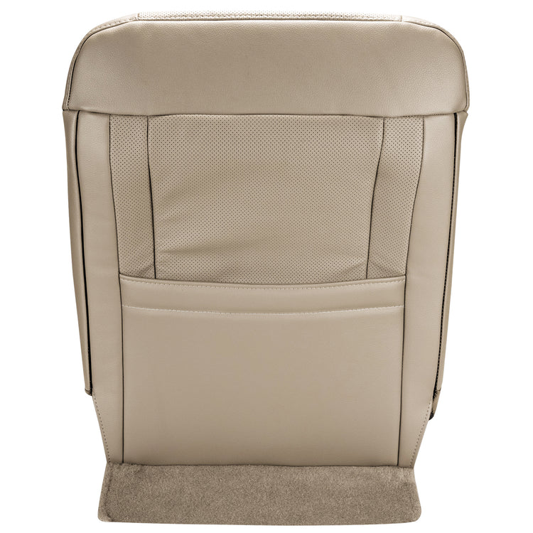 2017 - 2018 Ford F-Series Lariat - Super Crew - Front Row Driver Side Top Cover - Medium Light Camel - OEM Config. Leather/Vinyl - Compatible with Heated & Cooled Seats & Side Impact Airbag. - CLEARANCE - FINAL SALE