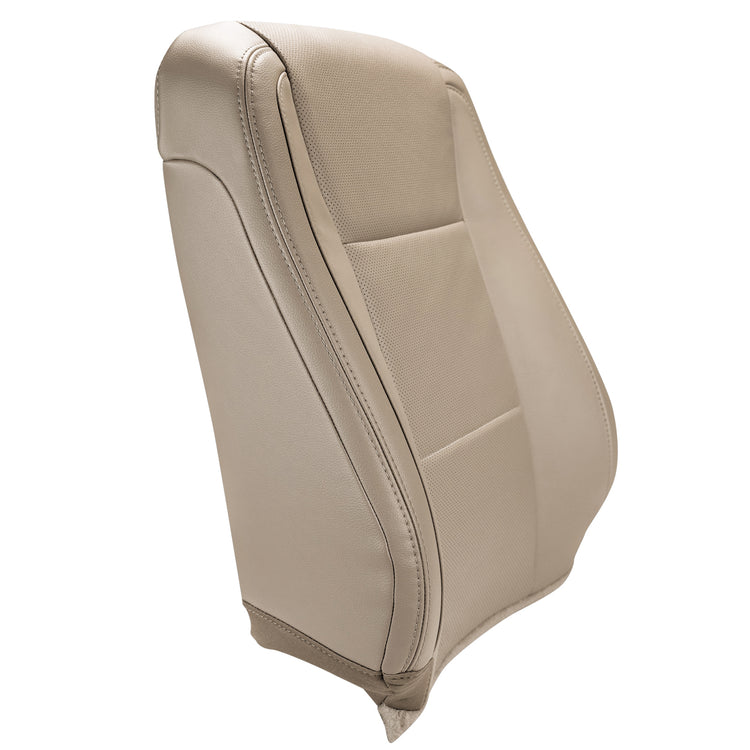 2017 - 2018 Ford F-Series Lariat - Super Crew - Front Row Driver Side Top Cover - Medium Light Camel - OEM Config. Leather/Vinyl - Compatible with Heated & Cooled Seats & Side Impact Airbag. - CLEARANCE - FINAL SALE