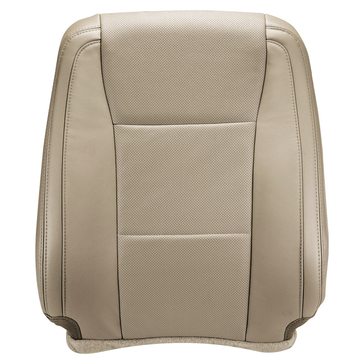 2017 - 2018 Ford F-Series Lariat - Super Crew - Front Row Driver Side Top Cover - Medium Light Camel - OEM Config. Leather/Vinyl - Compatible with Heated & Cooled Seats & Side Impact Airbag. - CLEARANCE - FINAL SALE