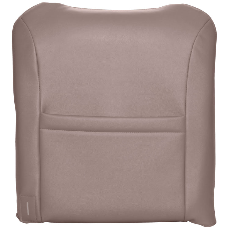 2002 - 2003 Ford F150 Lariat Super Crew - Driver Top Cover Bucket or 60/40 Seat - Medium Parchment - Leather/Vinyl and All Vinyl with Vinyl Pocket and Cut Out for Lever on Back - P5