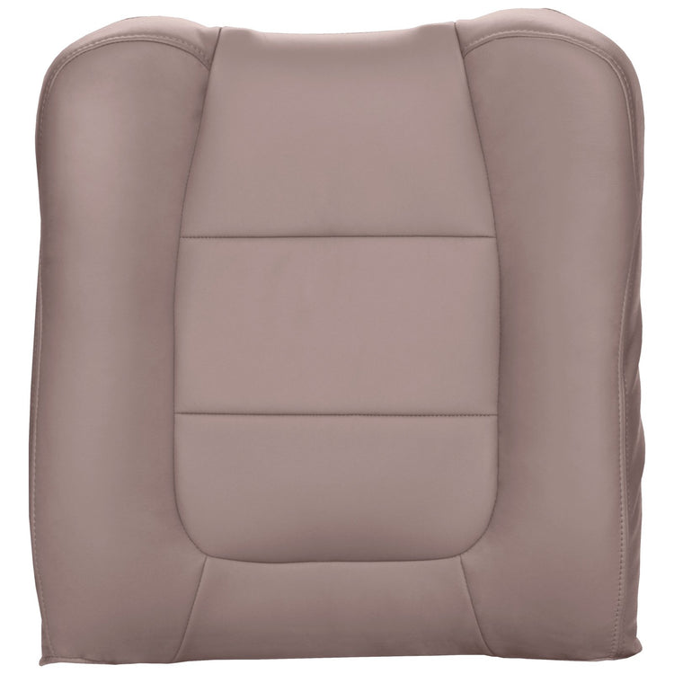 2002 - 2003 Ford F150 Lariat Super Crew - Driver Top Cover Bucket or 60/40 Seat - Medium Parchment - Leather/Vinyl and All Vinyl with Vinyl Pocket and Cut Out for Lever on Back - P5