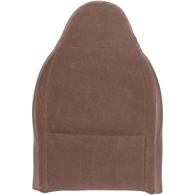 2000 Ford F250/F350 Lariat Extended Cab - Driver Side Top Cover - Bucket or 40/20/40 Seats - Medium Parchment Leather/Vinyl. Back of Seat Top Cover Has Carpet with Carpet Pocket - CLEARANCE - FINAL SALE