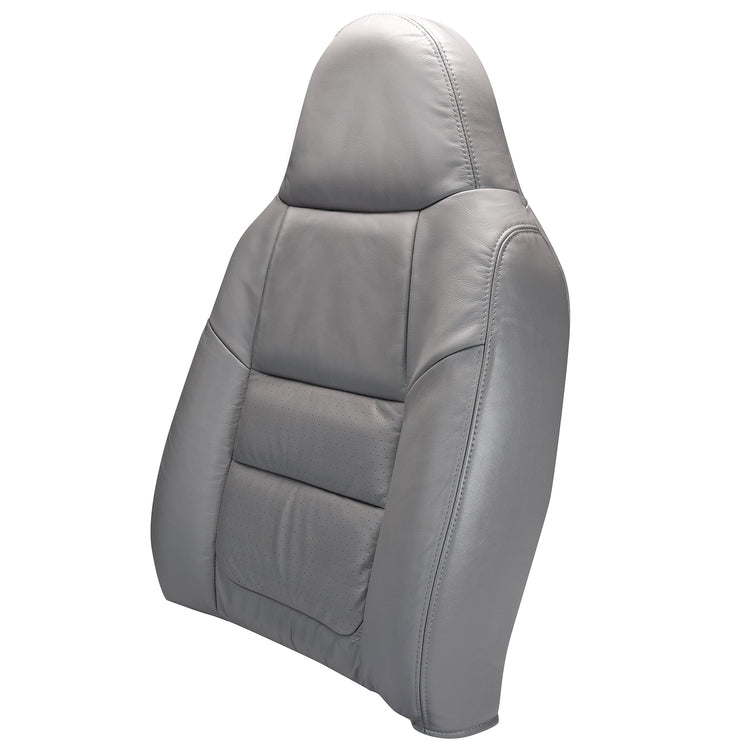 2001 Ford F250 Lariat Extended Cab - without Integrated Seat Belt - Driver Side Top Cover - Medium Graphite - Leather/Vinyl with Ford Euro Perf Center Inserts
