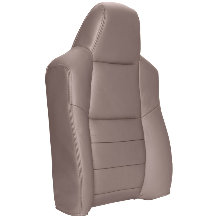 2002 - 2004 Ford F250 Crew Cab Lariat - Passenger Top Cover - Medium Parchment - OEM Material Config. Leather/Vinyl with Ford Euro Perf Center Inserts - and Vinyl with Vinyl Pocket on Back