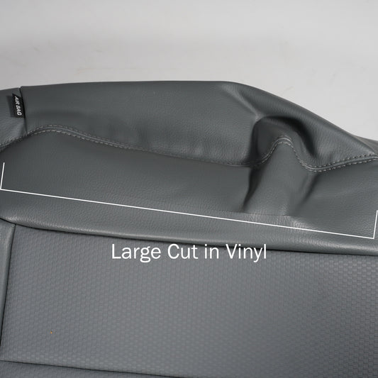 2013 - 2016 Ford F250 XL, F350 XL, F450 XL - Driver Side Top Cover - Steel Gray with Embossed "Structure" Pattern Center Inserts with Side Impact Airbags - All Vinyl - Hidden Zipper Back Config - Vinyl without Map Pocket - CLEARANCE - FINAL SALE