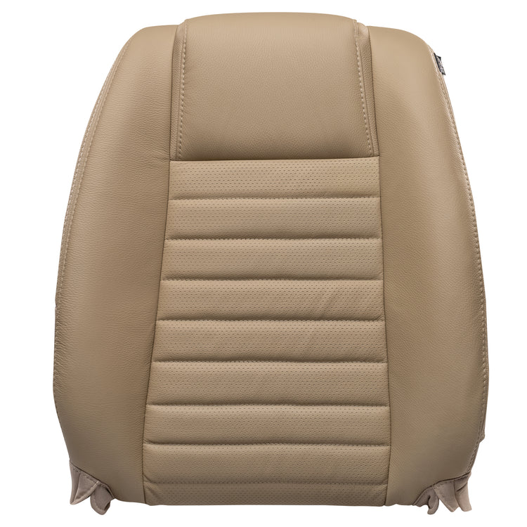2005 - 2009 Ford Mustang GT Driver Top Cover with Side Impact Airbag and Aberdeen Perf - Camel - Leather/Vinyl