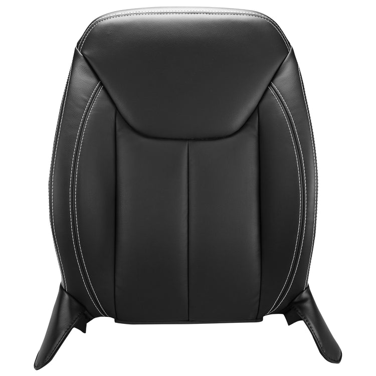 2014 Jeep Wrangler Unlimited (4 door)- Rubicon X- Front Row Passenger Side Top Seat Cover - Black Leather compatible with Interior Trim Code ALX9- For Seats Without Side Impact Airbags- Cover Matches OEM # 6CF41DX9AB