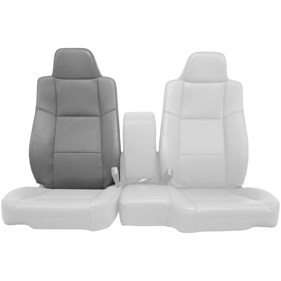 Front view of driver in Dillo Black for Ford Ranger