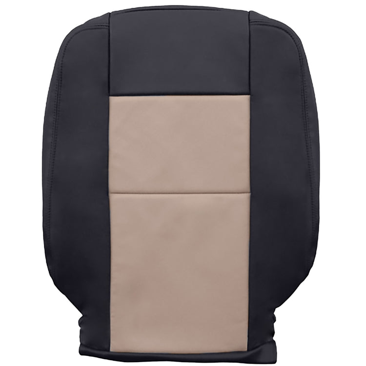 2009 - 2010 Ford Explorer Eddie Bauer - Driver Side Top Cover with Side Impact Airbag - Two Tone Charcoal Black with Camel - All Vinyl