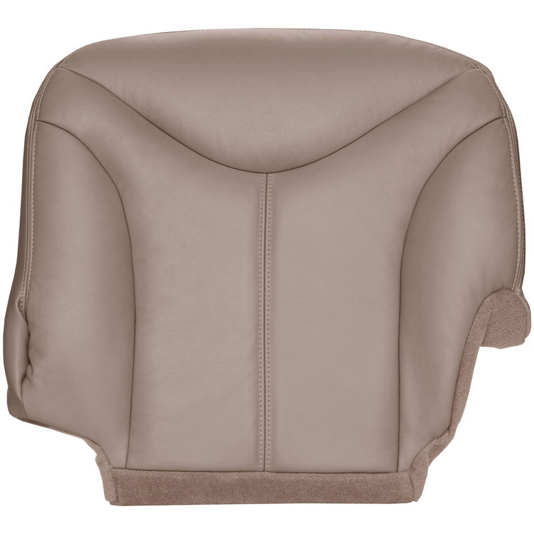 2001 - 2002 GMC Sierra 2500 Crew Cab - Driver Bottom Seat Cover - Medium Dark Oak - All Leather - P2GM