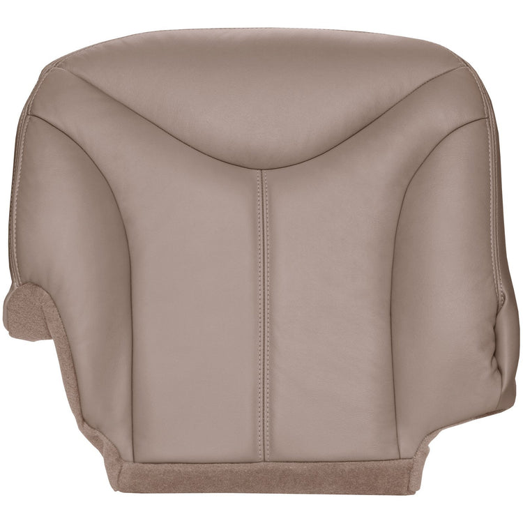 2001 - 2002 GMC Sierra 1500 HD Crew Cab - Passenger 40 Portion Bottom Seat Cover - Medium Dark Oak - All Leather - P2GM