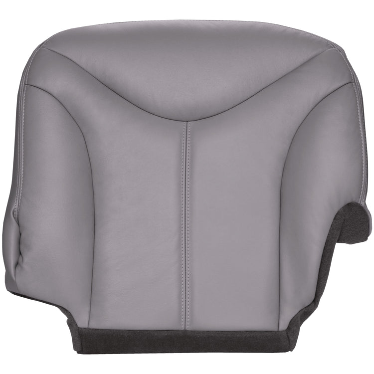2001 - 2002 GMC Sierra 3500 Extended Cab - Driver Bottom Seat Cover - Medium Dark Pewter with Graphite Carpet - Leather/Vinyl - P2GM