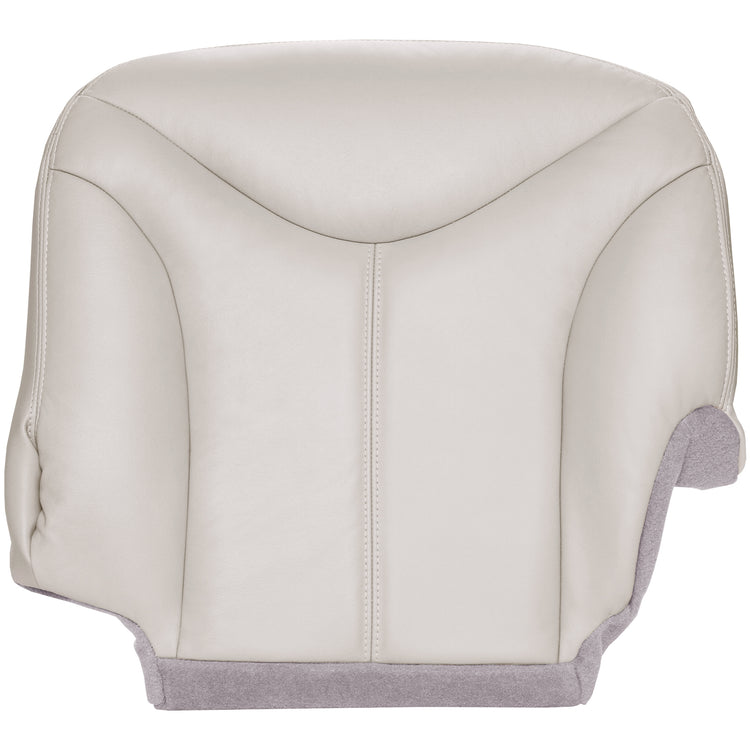 2000 - 2002 GMC Yukon XL - Driver 40 Portion Bottom Seat Cover - Shale with Medium Dark Pewter Carpet - Leather/Vinyl