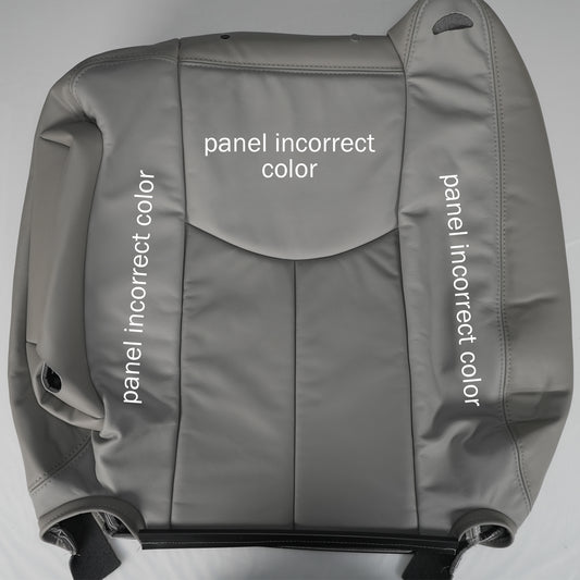 2003-2006 GMC Sierra/Yukon, 2007 Sierra Classic Denali Driver Top Cover - Medium Dark Pewter with Medium Dark Pewter IIInserts - Leather/Vinyl - CLEARANCE - FINAL SALE