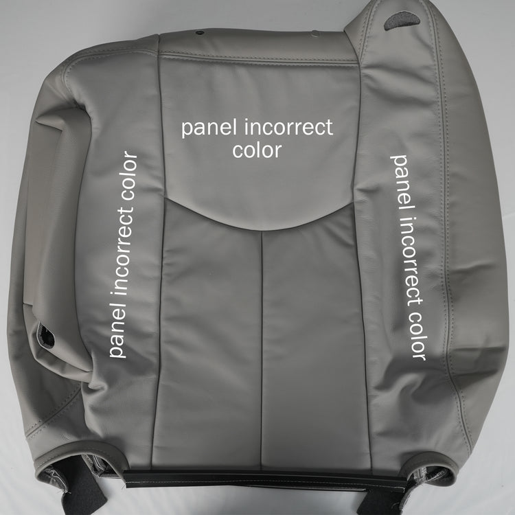 2003-2006 GMC Sierra/Yukon, 2007 Sierra Classic Denali Driver Top Cover - Medium Dark Pewter with Medium Dark Pewter IIInserts - Leather/Vinyl - CLEARANCE - FINAL SALE