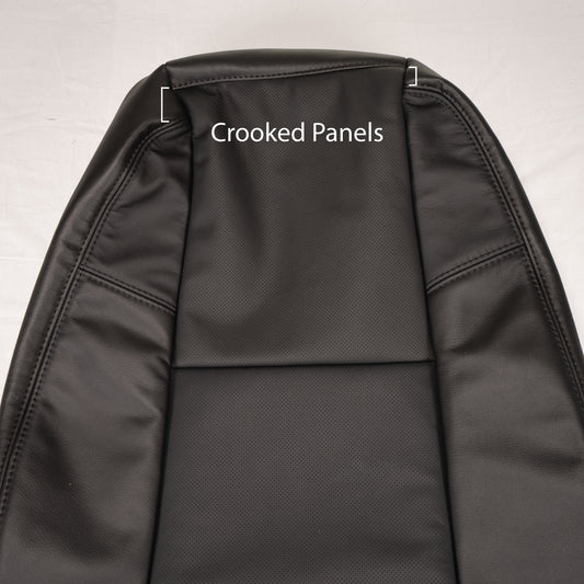 2009 GMC Yukon xl, 2012-2014 GMC Sierra, Driver Side Top Cover - Ebony - Leather/Vinyl with GM Micro Perf Center Inserts for Heated and Cooled Seats - CLEARANCE - FINAL SALE