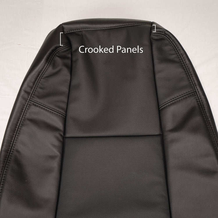 2009 GMC Yukon xl, 2012-2014 GMC Sierra, Driver Side Top Cover - Ebony - Leather/Vinyl with GM Micro Perf Center Inserts for Heated and Cooled Seats - CLEARANCE - FINAL SALE