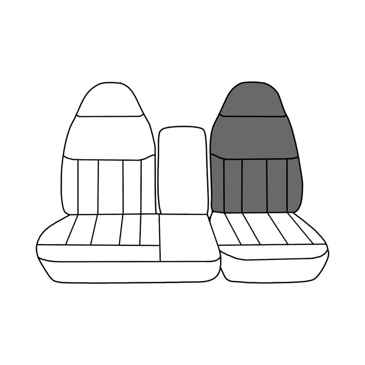 Line drawing highlighting the driver top seat portion