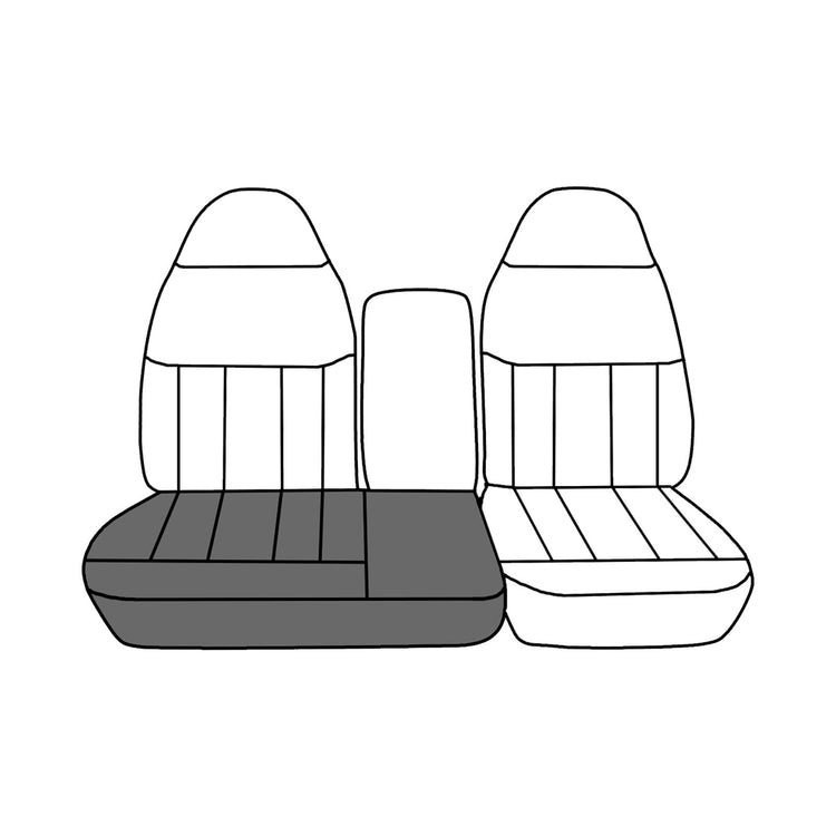 2001 Ford F150 Passenger Side 60 Portion Bottom Cover - Medium Parchment - All Vinyl - P3 - Pb3 - with Bump Under Fold Down Console and All Carpet Around To Back