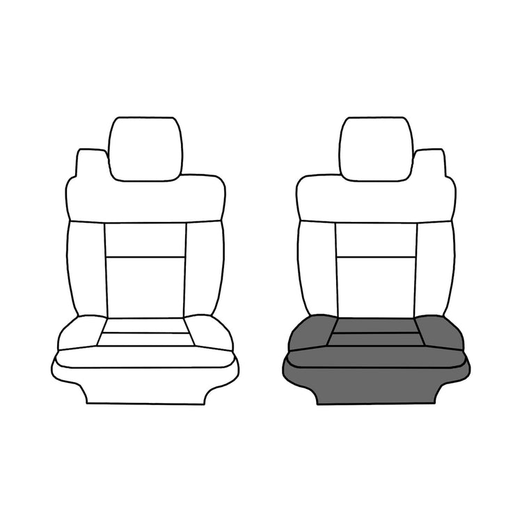 2007 - 2008 Lincoln Navigator Driver Side Bottom Cover - Charcoal Black with Ford Standard Perf for Heated and Cooled Seats - Leather/Vinyl