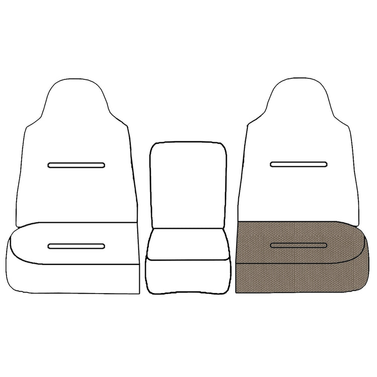 Front view of driver in Dillo Khaki for Ford F250