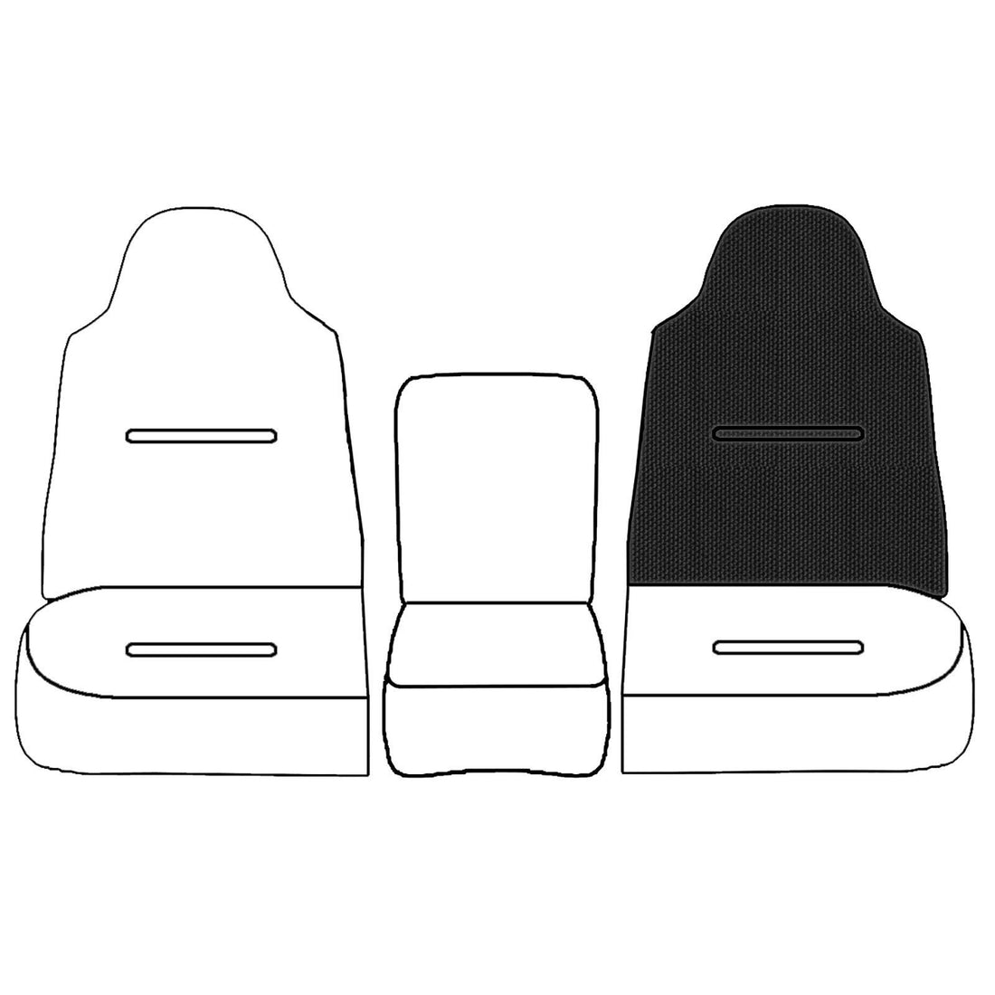 Front view of driver in Dillo Black for Ford F250