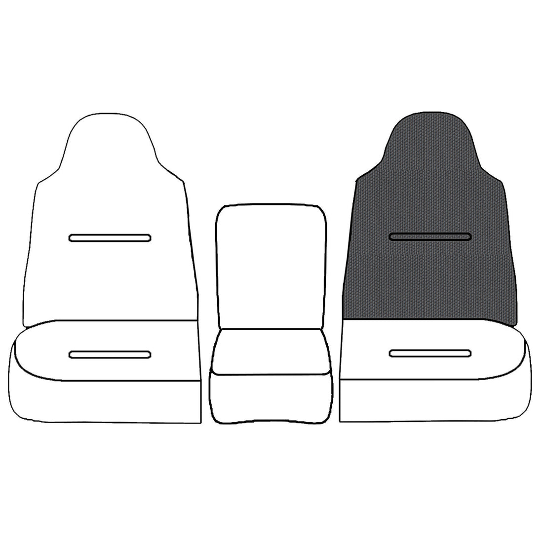 Front view of driver in Dillo Wolf Gray for Ford F250