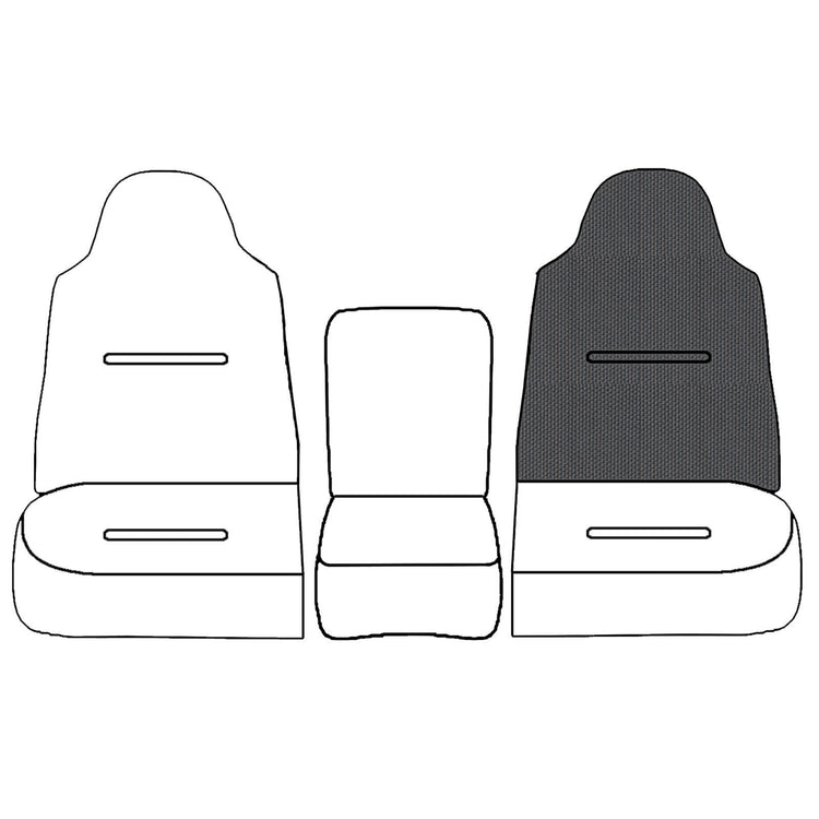 Front view of driver in Dillo Wolf Gray for Ford F250