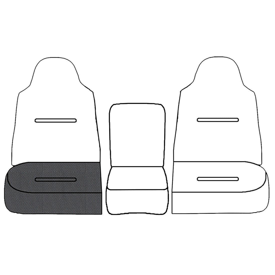 Front view of driver in Dillo Wolf Gray for Ford F250