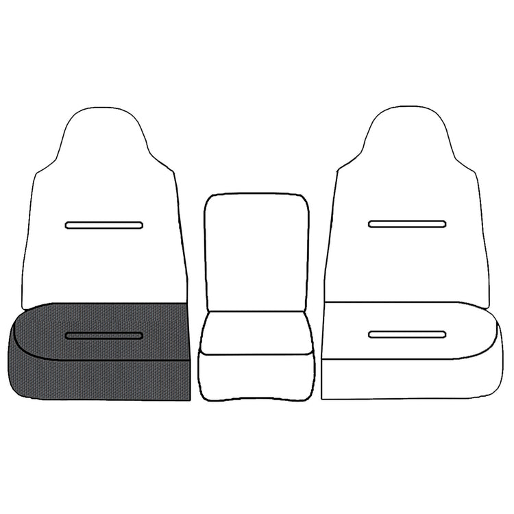 Front view of driver in Dillo Wolf Gray for Ford F250