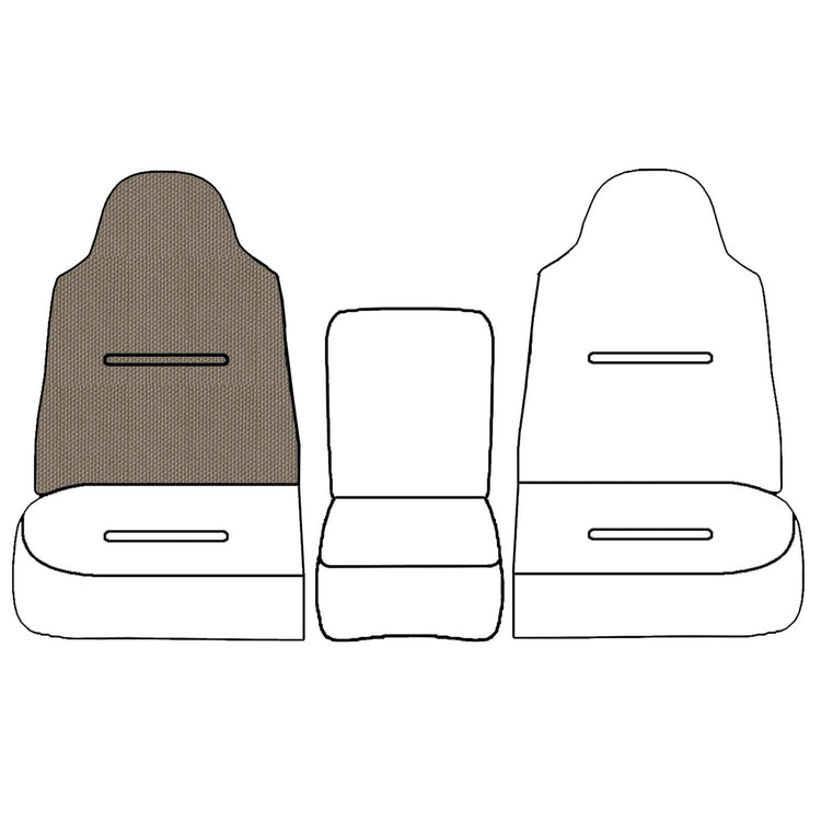 Front view of driver in Dillo Khaki for Ford F250