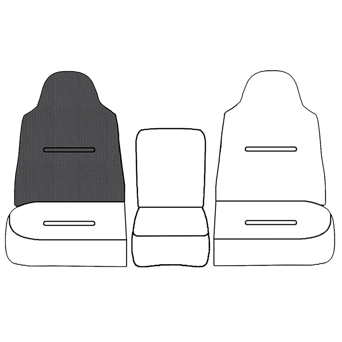 Front view of driver in Dillo Wolf Gray for Ford F250