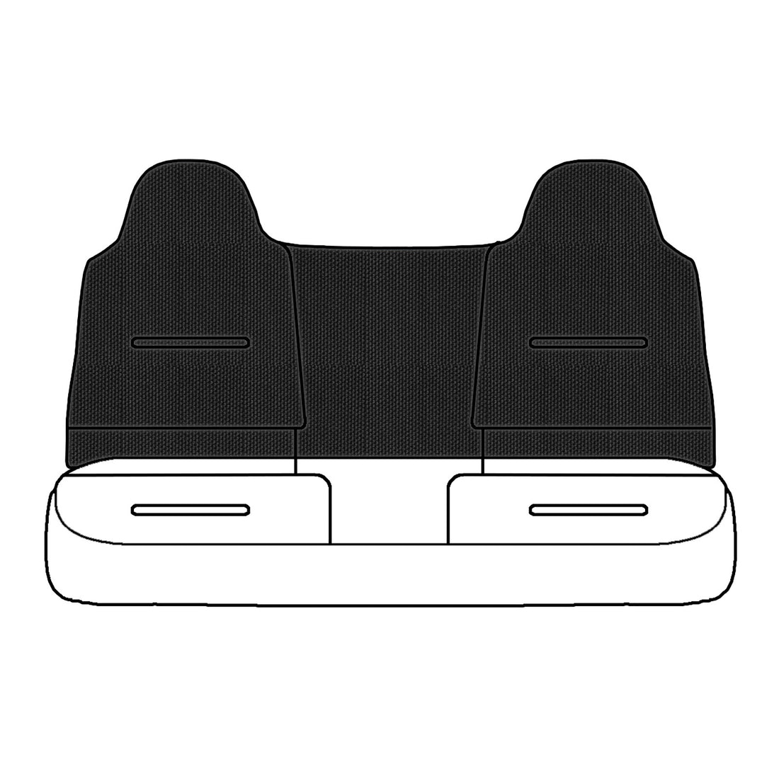 Front view of driver in Dillo Black for Ford F250