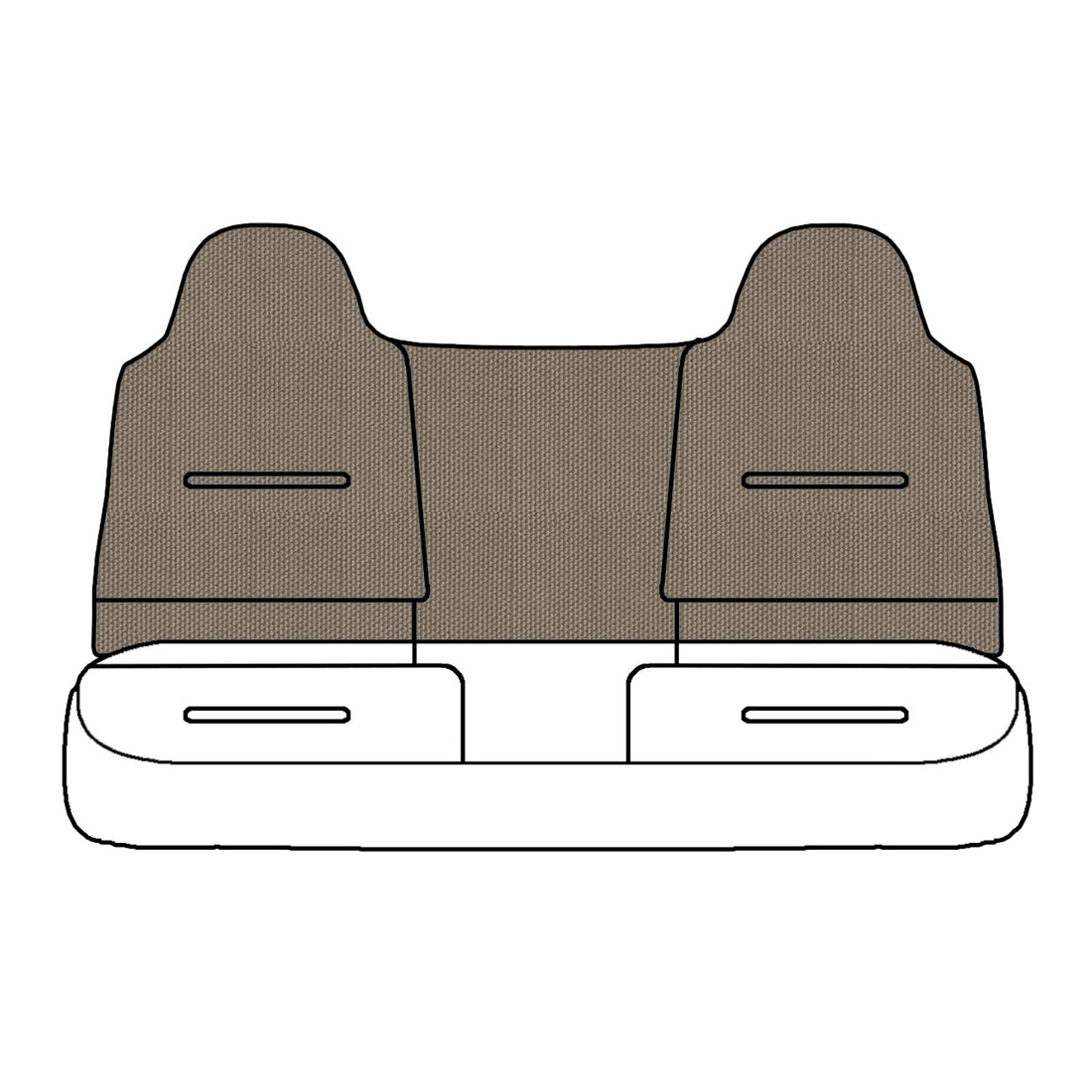 Front view of driver in Dillo Khaki for Ford F250