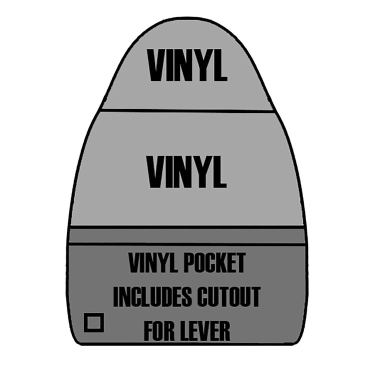 2001 - 2002 Ford F150 Lariat Super Crew - Passenger Side Bucket or 60/40 Seat Top Cover - Medium Parchment - OEM Material Config (Leather/Vinyl) - Back Side of Cover Will Have All Vinyl with Vinyl Pocket and Cut Out for Lever - P4