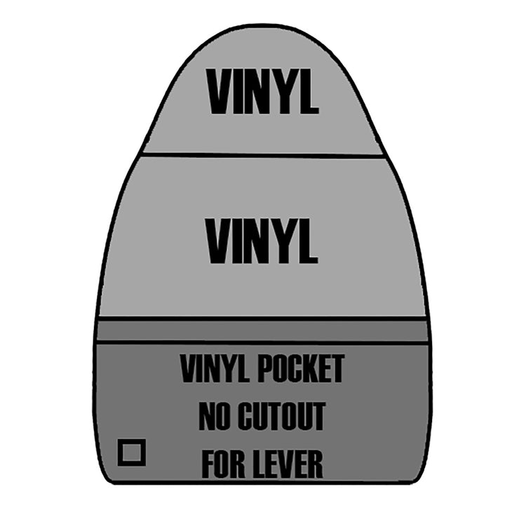 2001 - 2002 Ford F150 Lariat Super Crew - Driver Side Bucket or 60/40 Seat Top Cover - Medium Parchment - OEM Material Config (Leather/Vinyl) - Back Side of Cover Will Have All Vinyl with Vinyl Pocket without Cut Out for Lever - P4