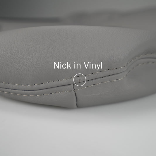 2002 - 2003 Ford F150 Lariat Super Crew - Driver Top Cover Bucket or 60/40 Seat - Medium Graphite - All Vinyl and All Vinyl with Vinyl Pocket and Cut Out for Lever on Back - CLEARANCE - FINAL SALE