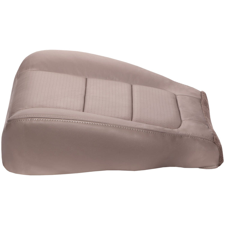2001 Ford F250 Lariat Extended Cab - with Integrated Seat Belt - Driver Bottom Cover - Medium Parchment with Ford Euro Perf Center Inserts - Leather/Vinyl