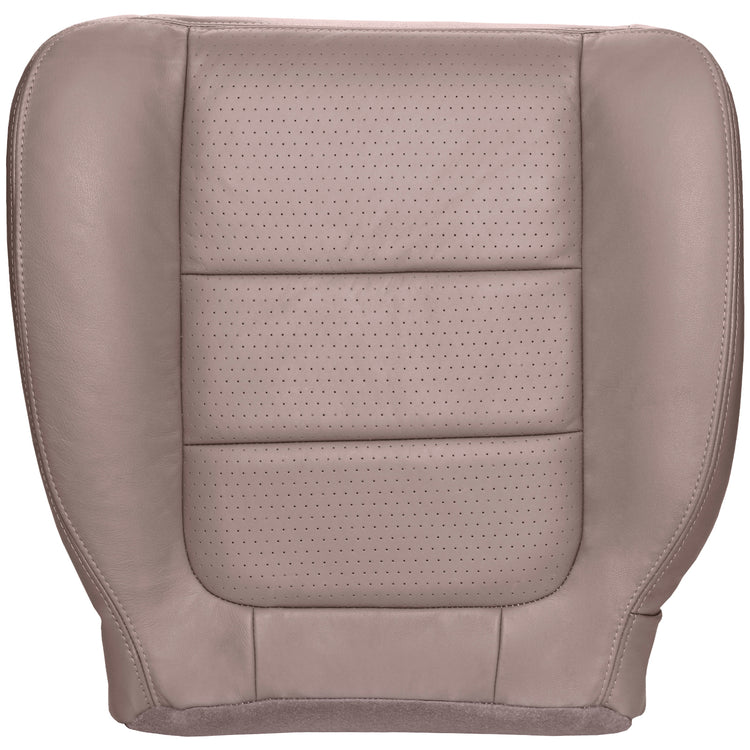 2001 Ford F250 Lariat Extended Cab - with Integrated Seat Belt - Driver Bottom Cover - Medium Parchment with Ford Euro Perf Center Inserts - Leather/Vinyl