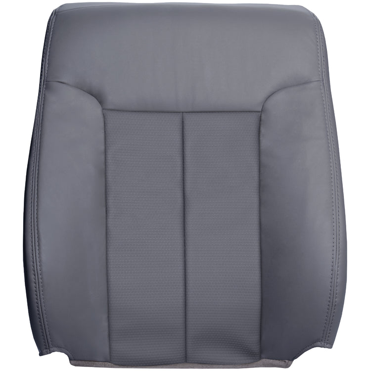 2011 - 2012 Ford F350 XL Crew Cab - Driver Side Top Cover - Steel Gray with Embossed "Structure" Pattern Center Inserts - All Vinyl - Back Config - Vinyl without Map Pocket - B1